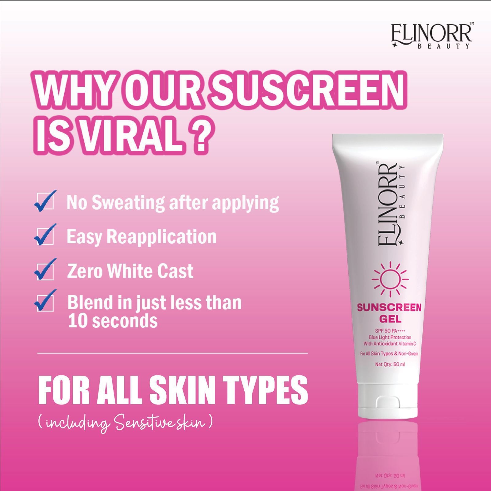 Sunscreen Gel SPF 50 PA ++++